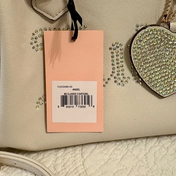 Juicy Couture Cream Crossbody Bag with Heart Charm - Picture 4 of 4